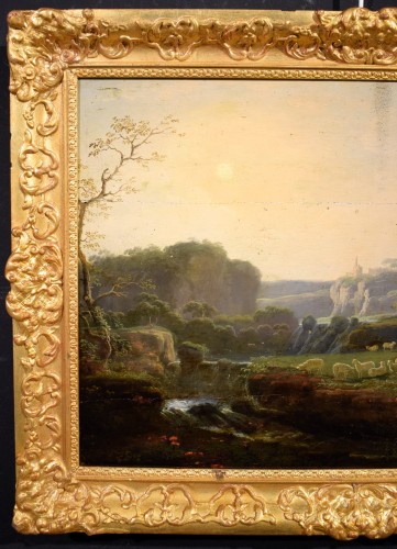 Tableaux et dessins Tableaux XVIIIe siècle - Paysage de la campagne romaine - école flamande italienne du XVIIIe siècle